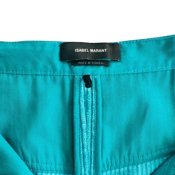 Isabel Marant Melva Corduroy Mini Skirt Turquoise Teal Blue Size 36 / XS - Picture 4 of 7